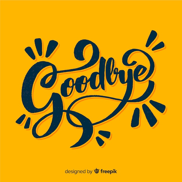 Free vector goodbye background