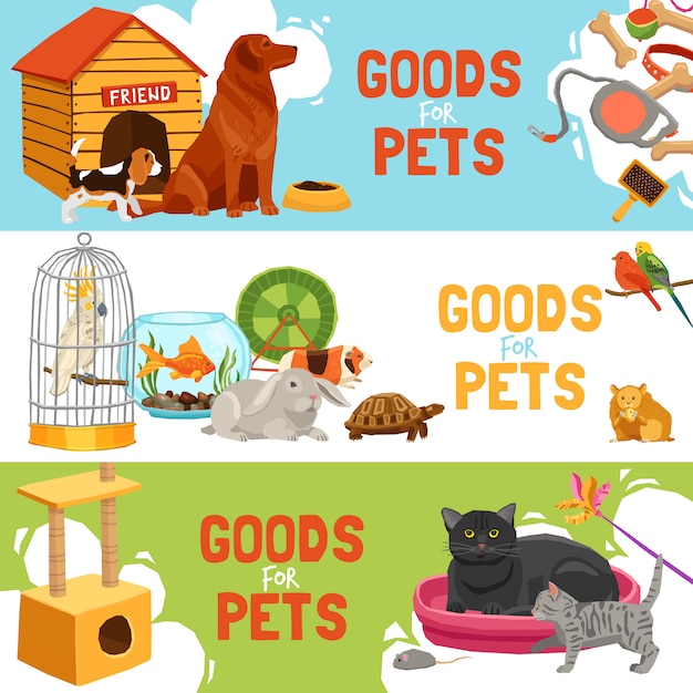 Goods For Pets Horizontal Banners