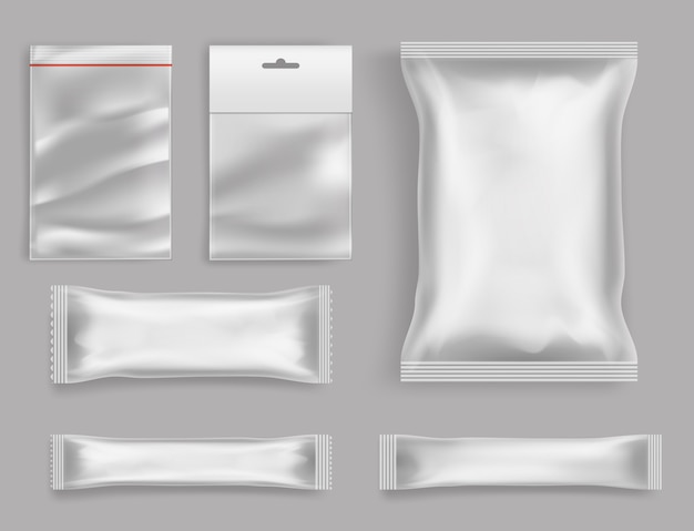 Free vector goods polyethylene packaging types