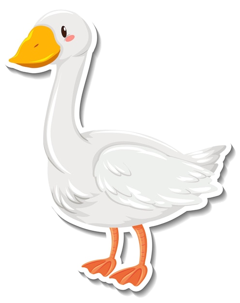 Goose animal farm animal cartoon sticker