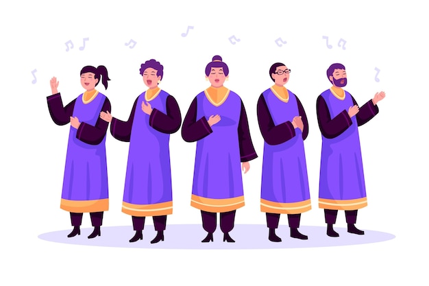 Free vector gospel choir singing