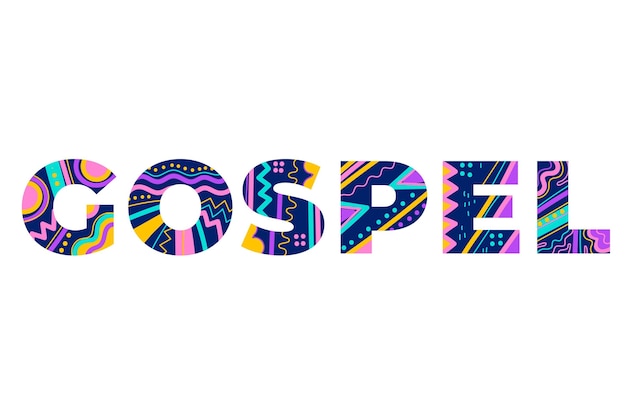 Free Vector gospel word concept