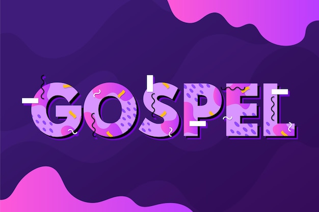 Free Vector gospel word concept