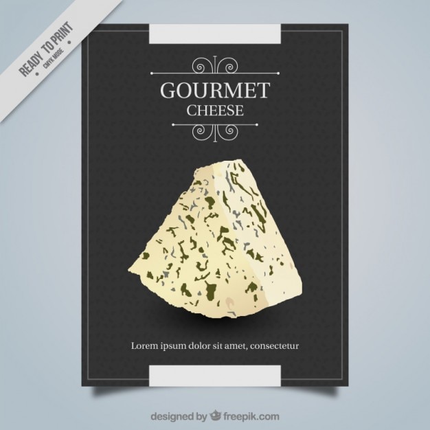 Free Vector gourmet cheese poster