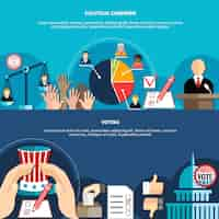 Free vector government elections concept