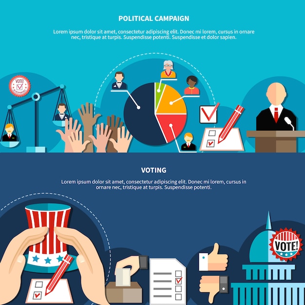 Free Vector government elections concept 