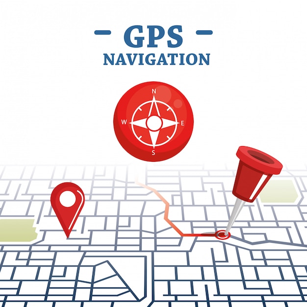 gps navigation set icons