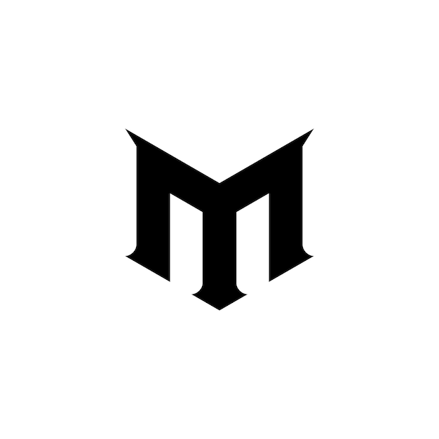 gradation m letter logo design