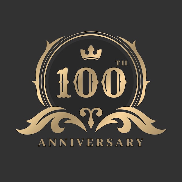 Gradient 100th birthday logo