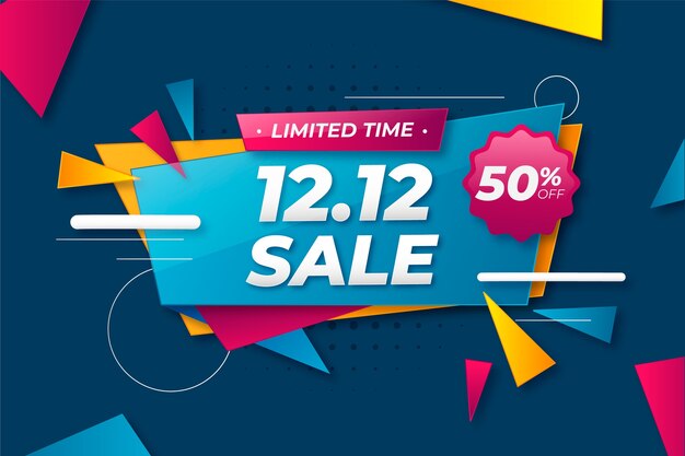 Gradient 12.12 sale background