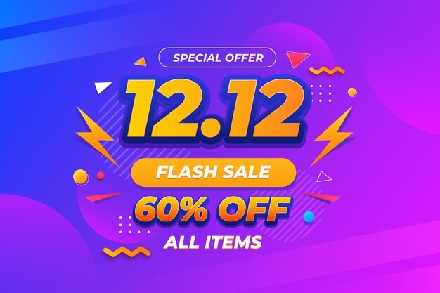 Gradient 12.12 sale background