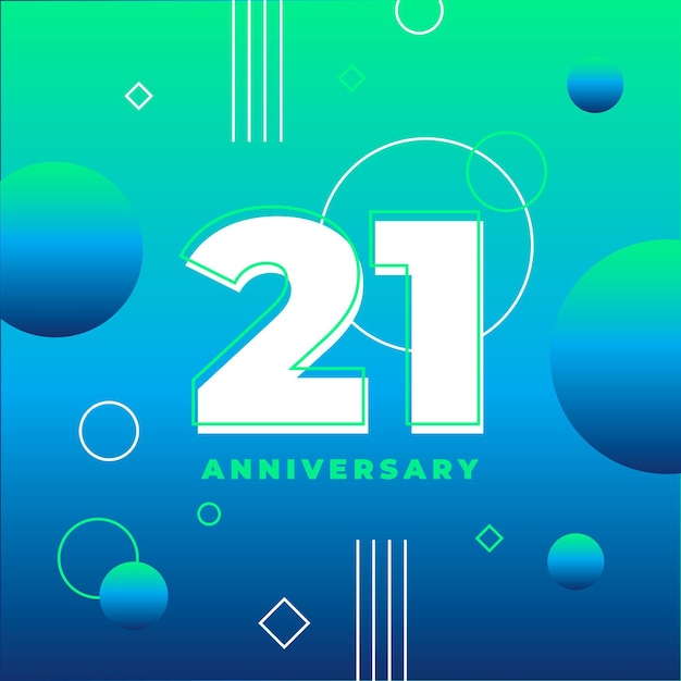 Gradient 21 anniversary background