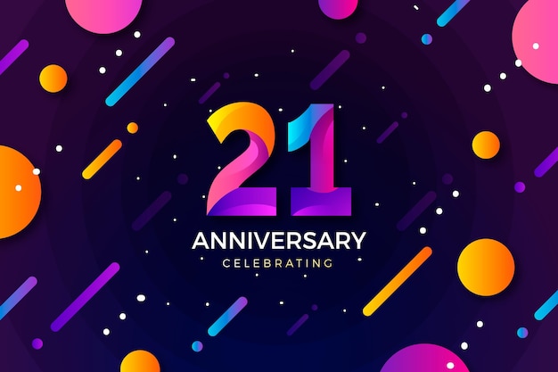 Gradient 21 anniversary background