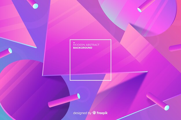 Gradient 3d shapes background