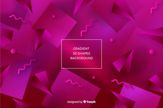 Gradient 3d shapes background