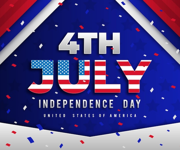 Gradient 4th of july - independence day illustration