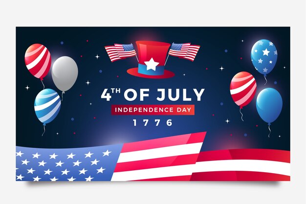 Gradient 4th of july twitch background