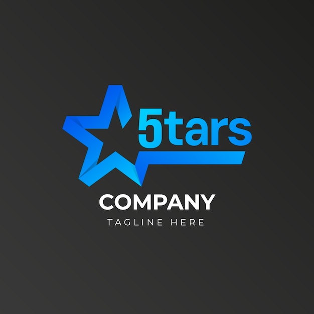 Free Vector gradient 5 star logo template