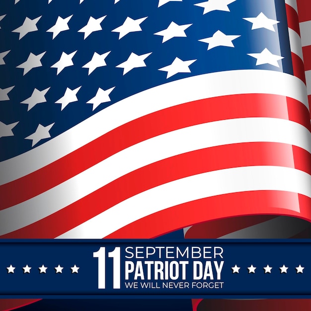 Gradient 9.11 patriot day illustration