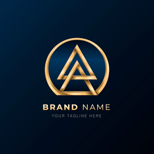 Gradient aa logo template