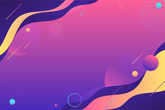 Gradient abstract background with different shapes