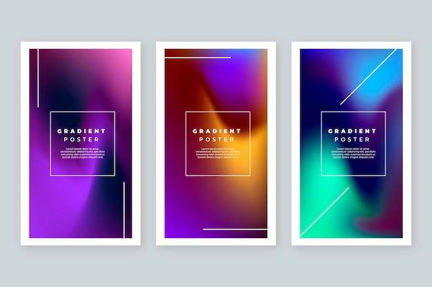 Free Vector gradient abstract blurred cover collection