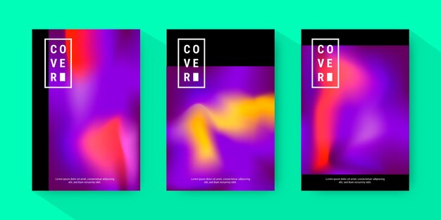 Gradient abstract blurred cover collection