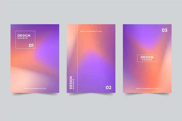 Gradient abstract blurred cover collection