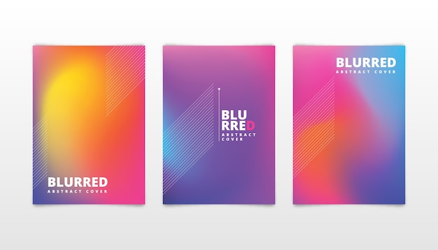 Gradient abstract blurred cover collection