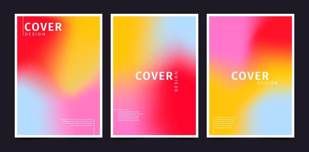 Gradient abstract blurred cover collection