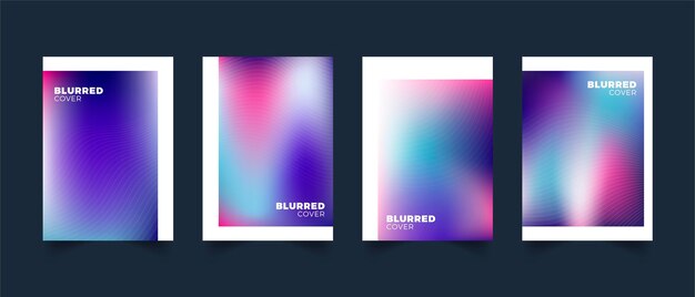 Gradient abstract blurred cover collection