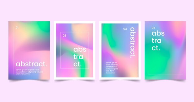 Gradient abstract blurred cover collection