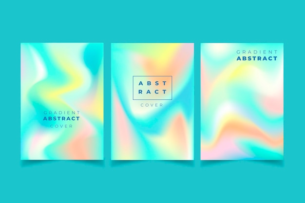 Gradient abstract blurred covers collection