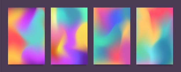 Free Vector gradient abstract blurred covers collection