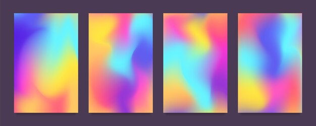 Gradient abstract blurred covers collection