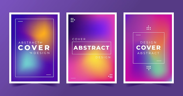 Gradient abstract blurred covers collection