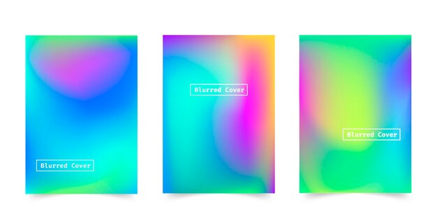 Gradient abstract blurred covers collection