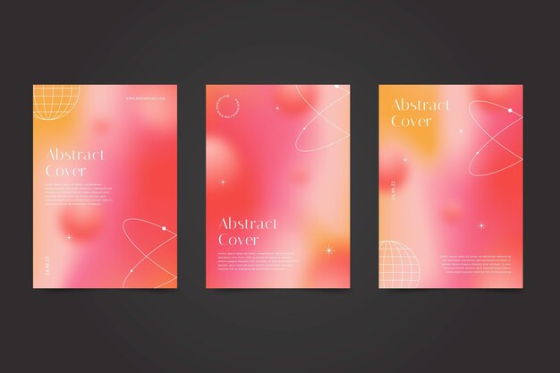 Gradient abstract blurred covers collection