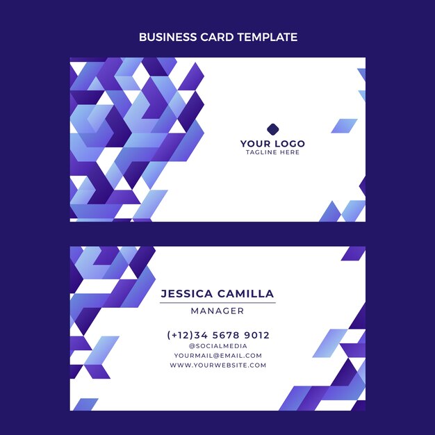 Gradient abstract business card