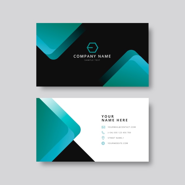 Gradient abstract business card