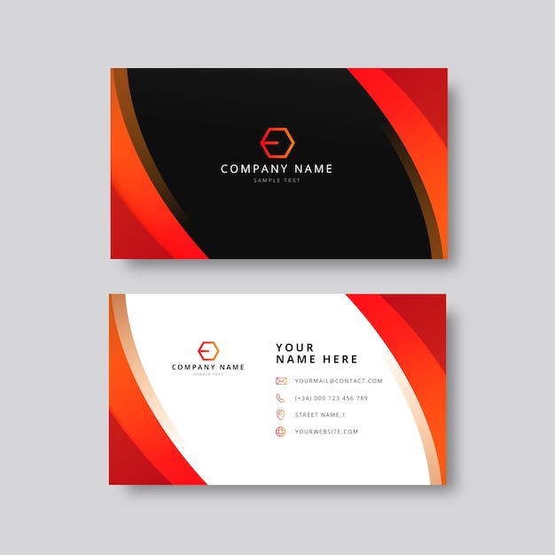 Gradient abstract business card