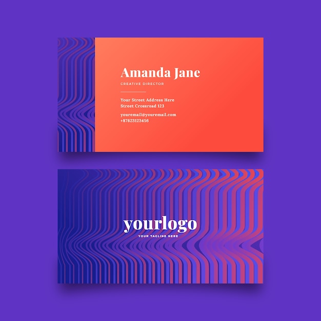 Free Vector gradient abstract business card