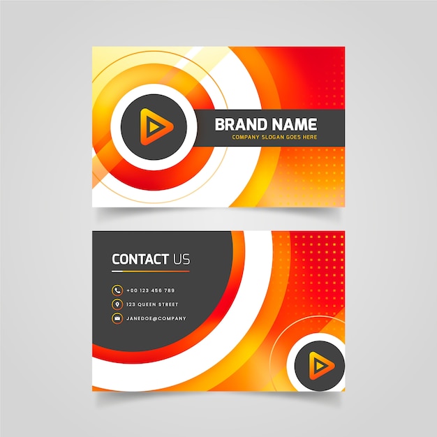 Gradient abstract business card