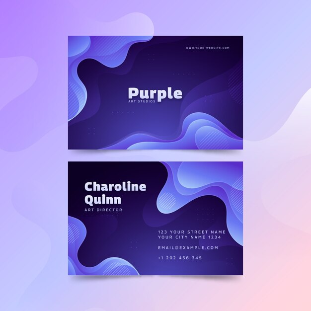 Gradient abstract business card