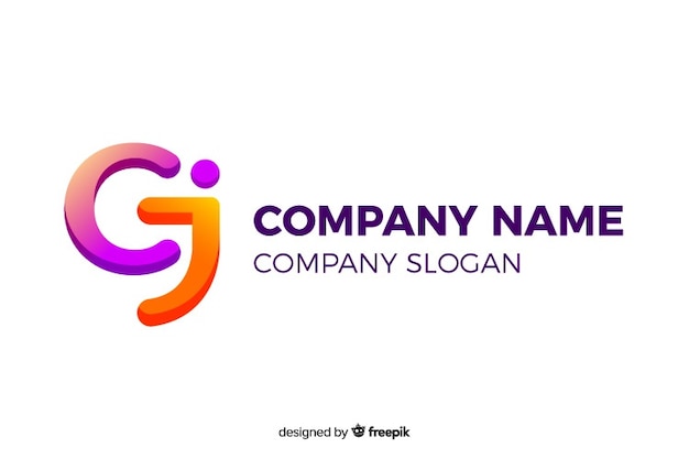 Gradient abstract company logo template