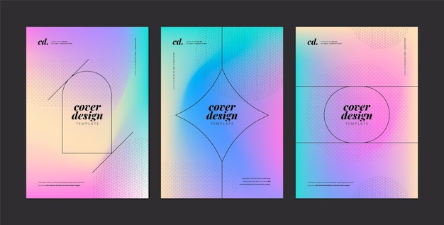 Gradient abstract covers set