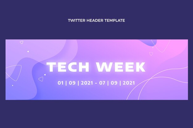 Gradient abstract fluid technology twitter header