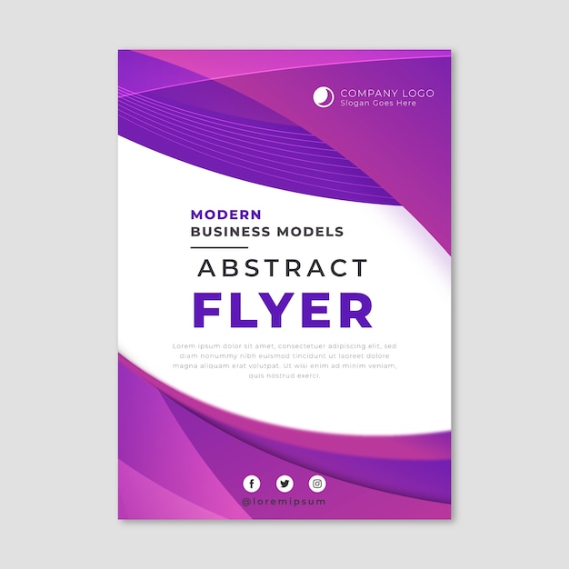 Gradient abstract flyer design