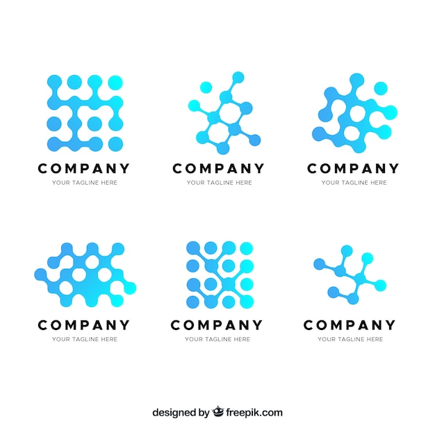 Gradient abstract logo collection