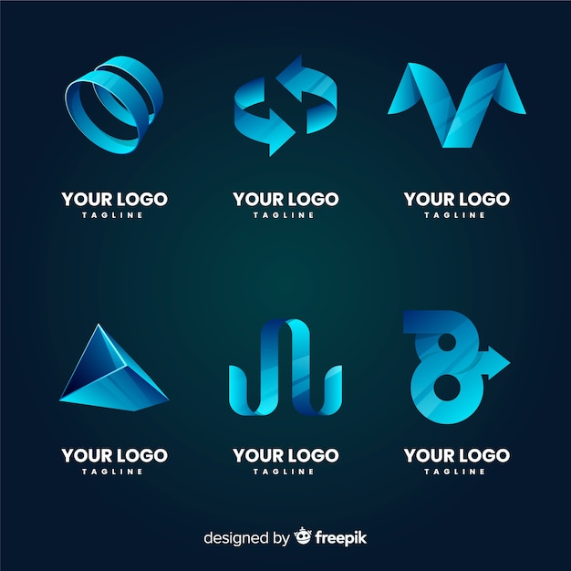 Free Vector gradient abstract logo collection